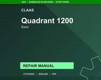 Manuale di riparazione per pressa Claas Quadrant 1200 in formato PDF / Officina / Download immediato