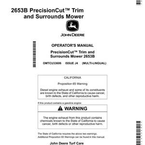 John Deere 2653B gräsklippare bruksanvisning PDF | Användarhandbok | Direkt nedladdning bild 2