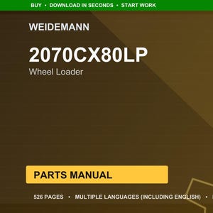 Weidemann 2070Cx80lp Wheel loader Parts Manual PDF | Illustrated Catalog | Instant Download image 1