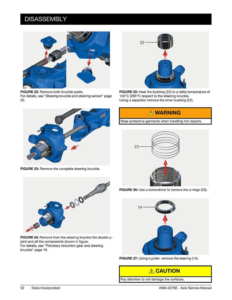 Dana 755 1021 Steering axle Workshop Manual PDF | Service Repair | Instant Download image 6