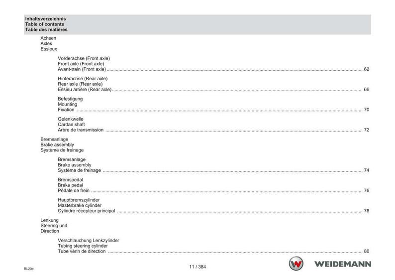 Weidemann 1160E Wheel loader Parts Manual PDF | Illustrated Catalog | Instant Download image 11