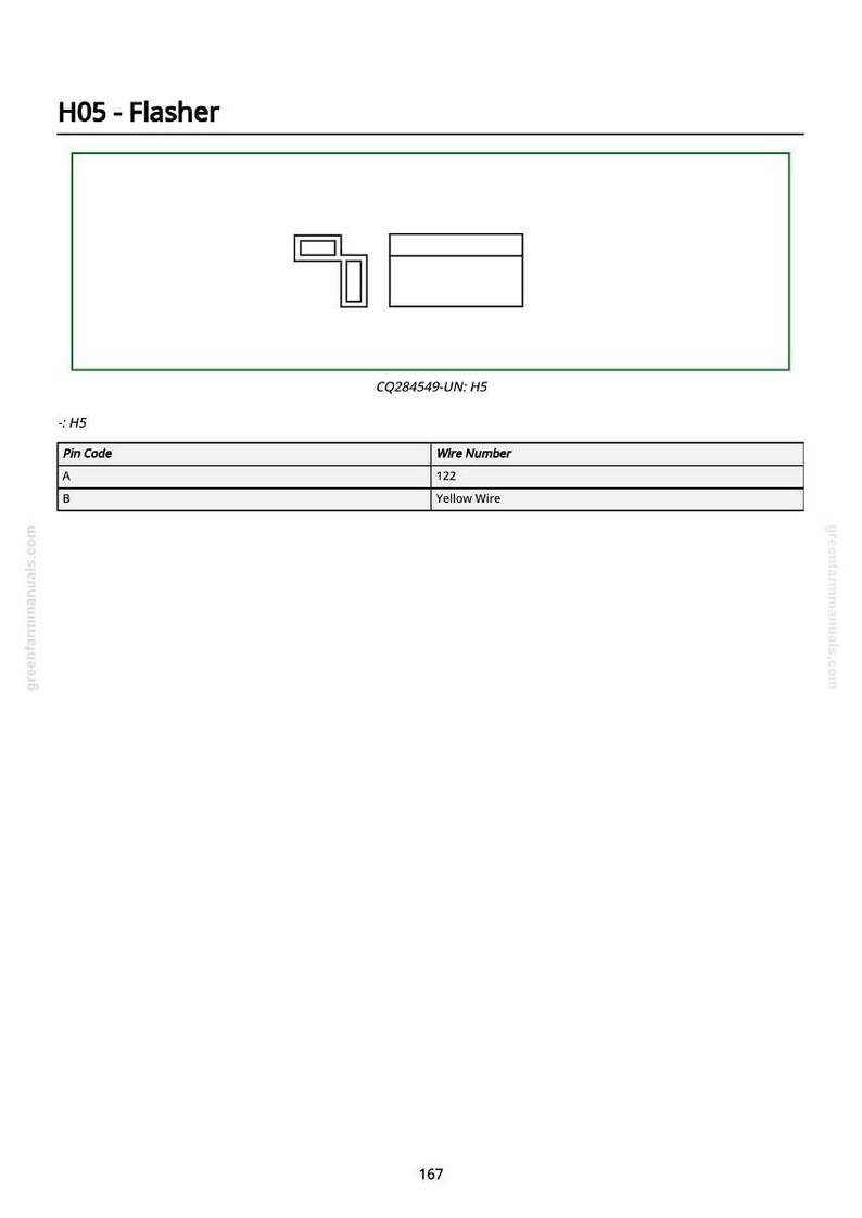 May include: Diagram of a flasher unit, labeled H05, with a green border and the text "H05 - Flasher." Includes a table with pin codes and wire numbers. The text "CQ284549-UN: H5" is also present.