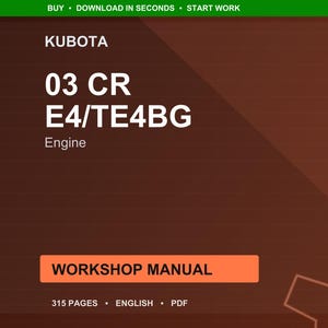 Werkplaatshandleiding Kubota 03 Cr e4 te4bg-motor pdf | Servicereparatie | Direct downloaden afbeelding 1