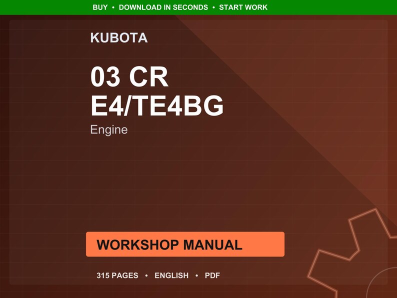 Werkplaatshandleiding Kubota 03 Cr e4 te4bg-motor pdf | Servicereparatie | Direct downloaden afbeelding 1