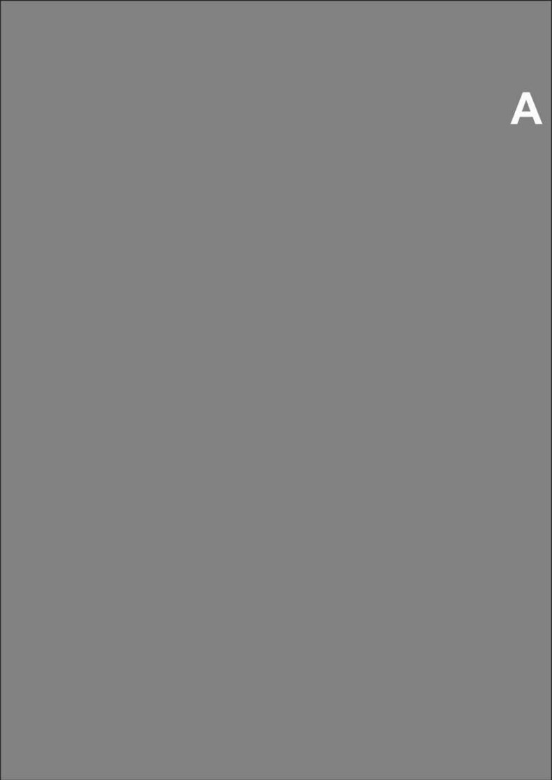 May include: Solid gray background with the white letter "A" in the upper right corner. The background is a medium shade of gray.
