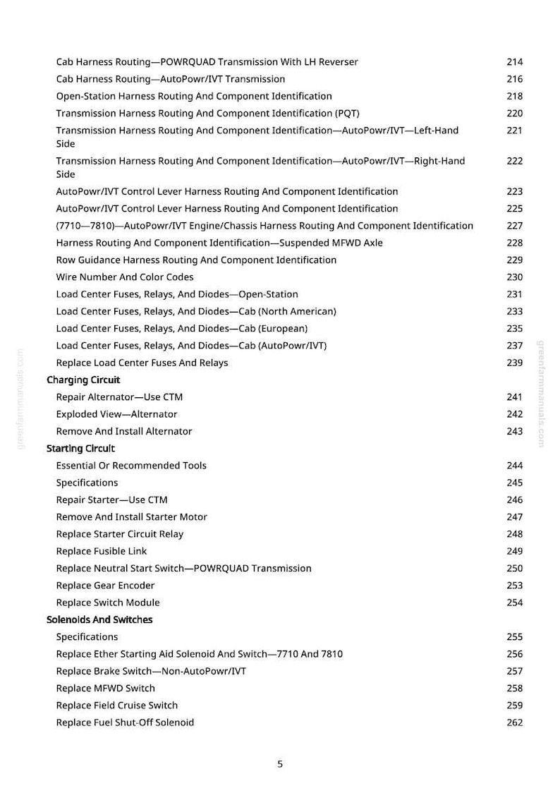 John Deere 7710, 7610, 7810 traktor reparationsmanual PDF | Serviceverkstad | Direkt nedladdning bild 5