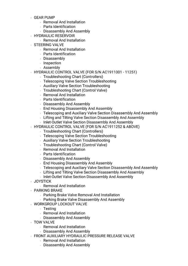 Massey ferguson Mf9205 Telescopic handler Service Manual PDF | Workshop Repair | Instant Download image 5