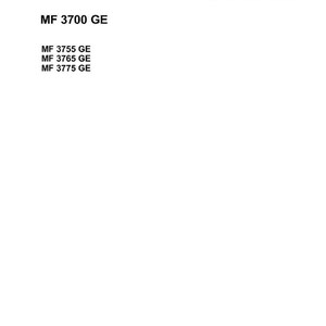 Massey ferguson 3755 3765 3775 Ge Tractor Service Manual PDF | Workshop Repair | Instant Download image 2