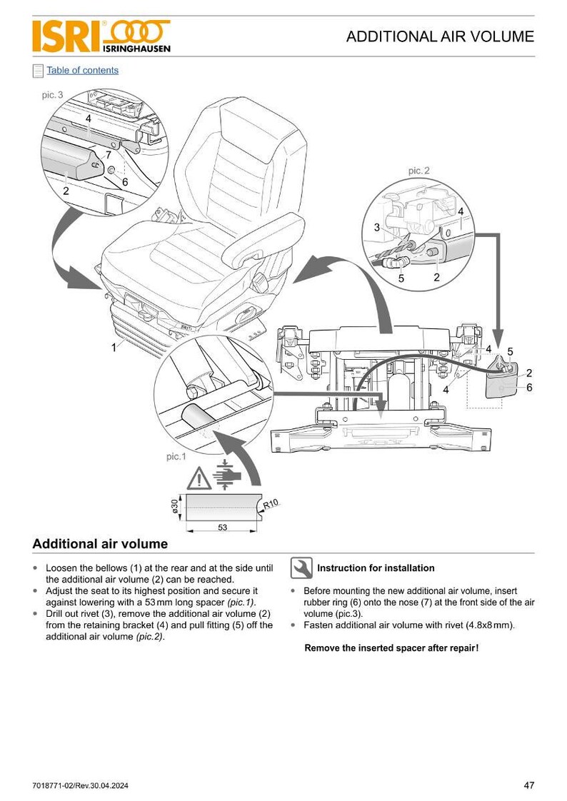 Isringhausen Ti ec premium Seat Workshop Manual PDF | Service Repair | Instant Download image 7