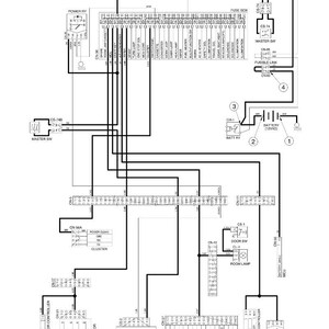 May include: A detailed schematic diagram of a power circuit, labelled "POWER CIRCUIT (CLUSTER TYPE 2)". The diagram features various components, including a fuse box, battery, and multiple connectors, all interconnected with black lines on a white background.