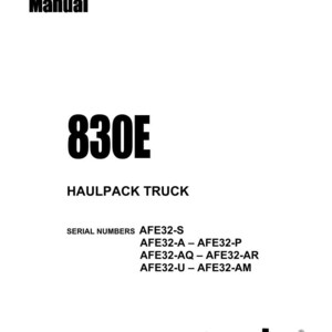 Komatsu 830E Haulpack Truck Service Manual Repair Workshop PDF Download image 3