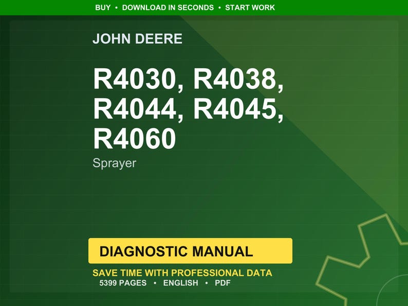 John Deere R4030, R4038, R4044, R4045, R4060 Sprayer Diagnostic Manual Pdf | Instant Download image 1