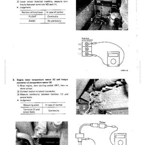 May include: A page from a manual with diagrams and text related to automotive sensors. The diagrams show wiring schematics and images of the sensors. The text includes instructions for testing the sensors.