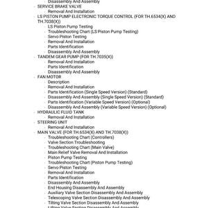 Massey ferguson Th 6534 7035 7038 stage 4 Telescopic handler Service Manual PDF | Workshop Repair | Instant Download image 5