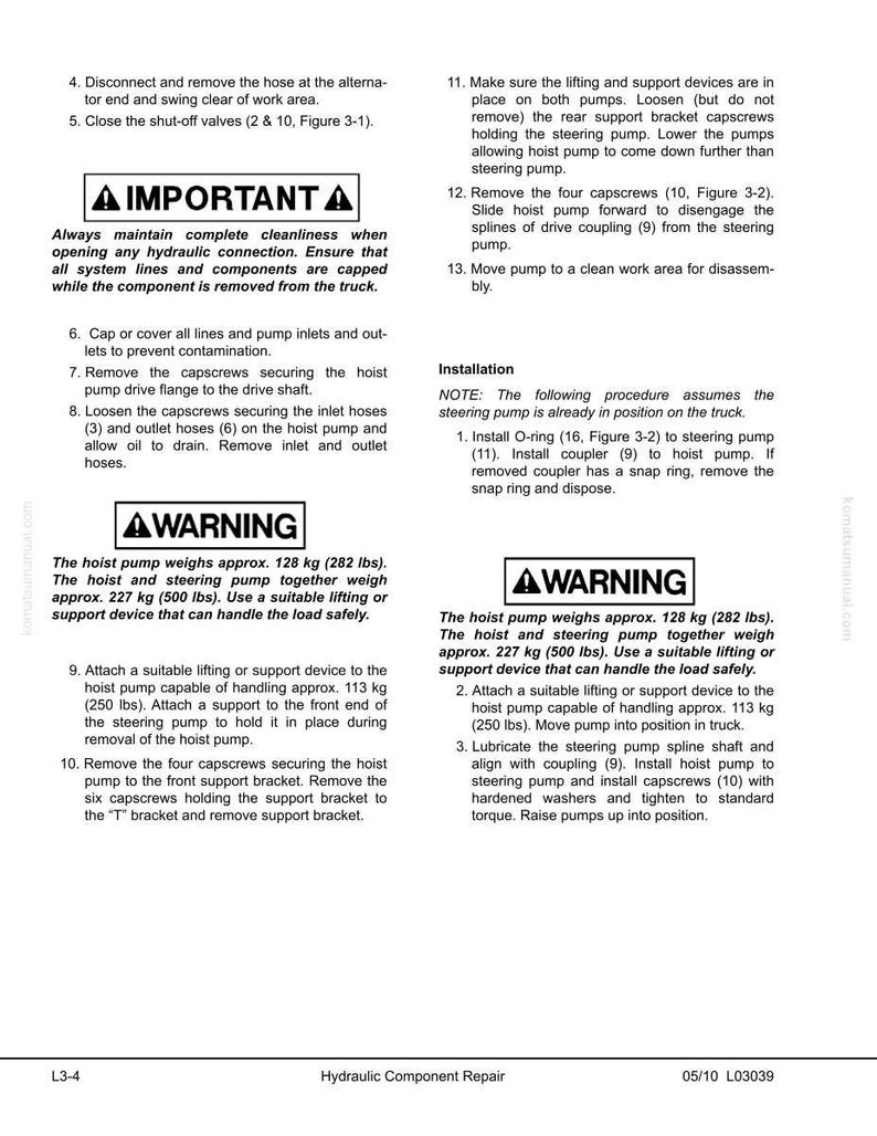 Komatsu 830E-1AC Dumper 16V160 Servicemanual Reparation Verkstad PDF Ladda ner bild 8