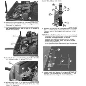 Pode incluir: Diagrama a preto e branco que ilustra a instala&ccedil;&atilde;o de suportes de amarra&ccedil;&atilde;o num reboque. O diagrama inclui vistas de perto dos componentes, como parafusos, anilhas e conjuntos de fixa&ccedil;&atilde;o do eixo, com as etiquetas A, B, C, D e E. As instru&ccedil;&otilde;es de texto acompanham as imagens.