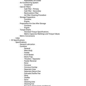 Manual de servicio para cosechadora rotativa Massey Ferguson 9895, números de serie hsc8101-Htc8999, en formato PDF / Reparación en taller / Descarga instantánea imagen 5