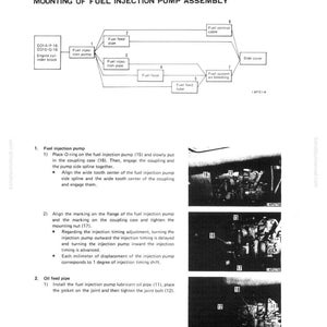 Pu&ograve; includere: Schema di montaggio del gruppo pompa di iniezione carburante, con etichette per componenti come il tubo di alimentazione carburante e il tubo del carburante. Include istruzioni e foto ravvicinate.
