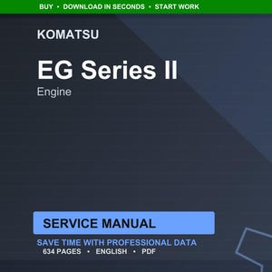 Komatsu EG-serie II motor servicehandbok reparation verkstad PDF bild 1