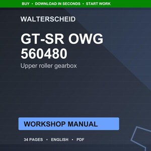 Manual de taller en PDF / Servicio y reparación / Descarga instantánea de la caja de engranajes del rodillo superior Walterscheid GT-SR OWG 560480 imagen 1