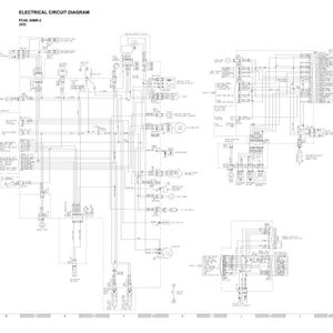 May include: A detailed electrical circuit diagram, labeled "ELECTRICAL CIRCUIT DIAGRAM", with numerous lines, symbols, and text. The diagram is in black and white, with a grid along the bottom and left side. The document is labeled PC40-5000R-2.