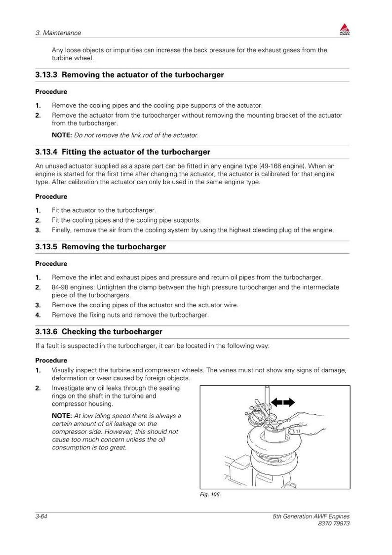 Manuale d'officina/riparazione/download immediato per il motore AWF di quinta generazione Agco Power in formato PDF. immagine 9