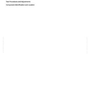 May include: A white page with the title "Section 260 Common Links" and a list of topics: General Information, Test Procedures and Adjustments, and Component Identification and Location. The number "1969" is at the bottom.