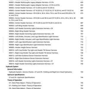 Peut inclure: Une page imprim&eacute;e d'un manuel d&eacute;taillant les faisceaux de c&acirc;bles et les syst&egrave;mes hydrauliques. Le texte comprend des num&eacute;ros de pi&egrave;ces, des descriptions et des mesures en cm. Le document concerne les proc&eacute;dures de r&eacute;paration des connecteurs.