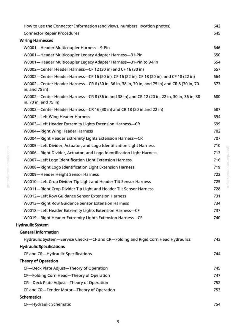 Peut inclure: Une page imprim&eacute;e d'un manuel d&eacute;taillant les faisceaux de c&acirc;bles et les syst&egrave;mes hydrauliques. Le texte comprend des num&eacute;ros de pi&egrave;ces, des descriptions et des mesures en cm. Le document concerne les proc&eacute;dures de r&eacute;paration des connecteurs.