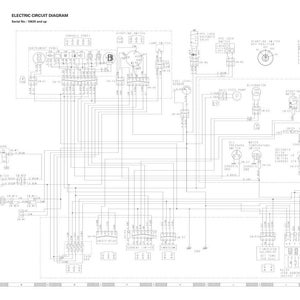 May include: An electric circuit diagram with the title "ELECTRIC CIRCUIT DIAGRAM" and the serial number "19835 and up". The diagram is a detailed schematic with various components, lines, and labels, all in black and white.