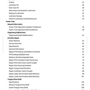 John Deere 945, 955 Center Pivot Rotary Mower-Conditioner Technical Manual PDF | Instant Download image 4