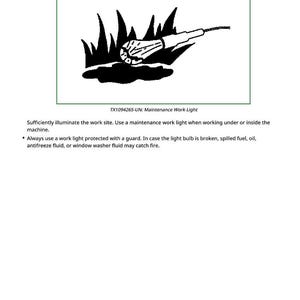 May include: Black and white illustration of a maintenance work light. The image includes the text "TX1094265-UN: Maintenance Work Light". The image is on a white background.
