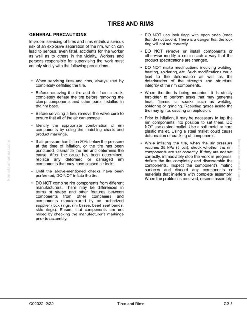 K&ouml;nnte beinhalten: Eine Seite aus einem Handbuch mit dem Titel "Reifen und Felgen" mit Sicherheitshinweisen. Der Text enth&auml;lt Warnungen zur Reifenwartung, Felgenkomponenten und Aufblasanweisungen. Das Dokument bietet detaillierte Anweisungen und Sicherheitsrichtlinien.