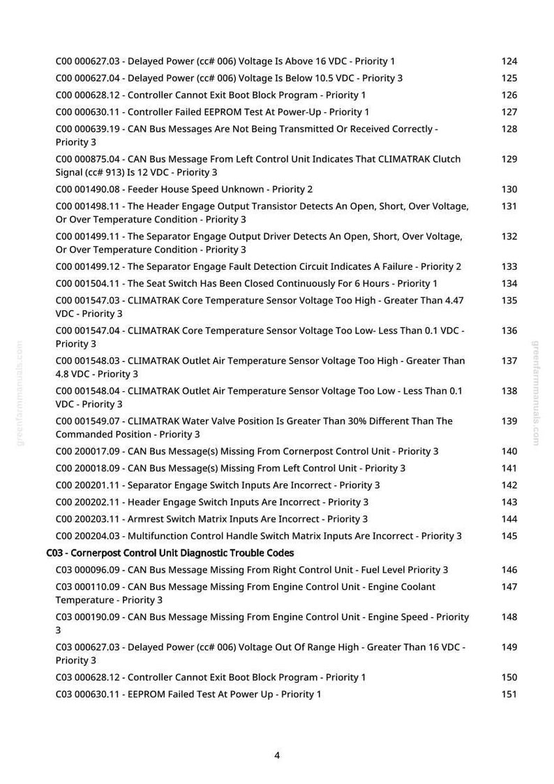 May include: A detailed list of diagnostic trouble codes, including CAN bus messages and sensor readings, displayed on a white background. The text is in black and organized in a numbered list, with a website URL at the top.