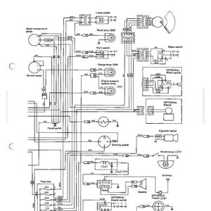 May include: A detailed electrical circuit diagram with labels and symbols. The diagram includes components like a fuse box, lamp switch, and radio, with text reading "STRUCTURE AND FUNCTION" and "ELECTRICAL CIRCUIT DIAGRAM".
