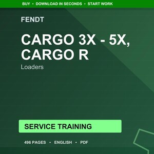 Fendt Cargo 3x 4x 5x r Loaders Service Training Manual PDF | Training Guide | Instant Download image 1