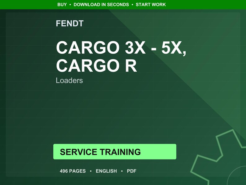 Fendt Cargo 3x 4x 5x r Loaders Service Training Manual PDF | Training Guide | Instant Download image 1