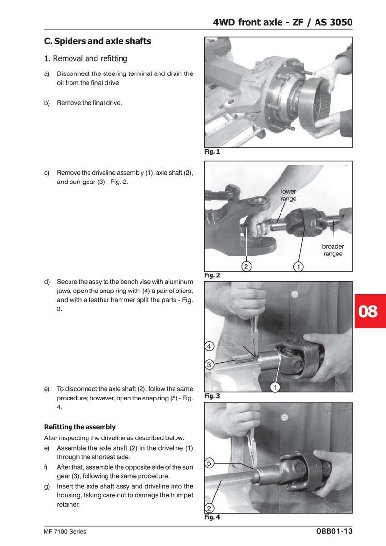 Massey ferguson 7100 Series 7140 7180 Tractor Service Manual PDF | Workshop Repair | Instant Download image 6