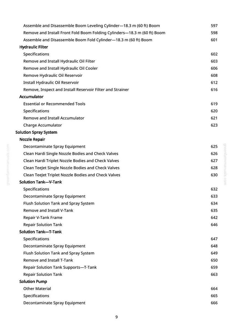 Teknisk manual för John Deere 6700 självgående spruta i PDF-format | Direkt nedladdning bild 10
