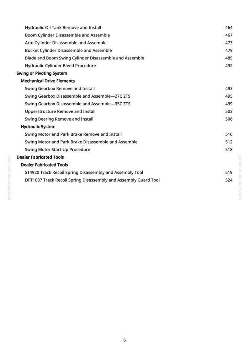 John Deere 27Czts, 35Czts grävmaskin reparationsmanual PDF | Serviceverkstad | Direkt nedladdning bild 8