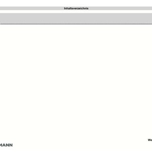 May include: A page from a document with the title "Inhaltsverzeichnis" at the top. The document includes a list of terms in German, English, French, and Spanish, such as "Earth shovel" and "Pala de tractor". The Weidemann logo is at the bottom.