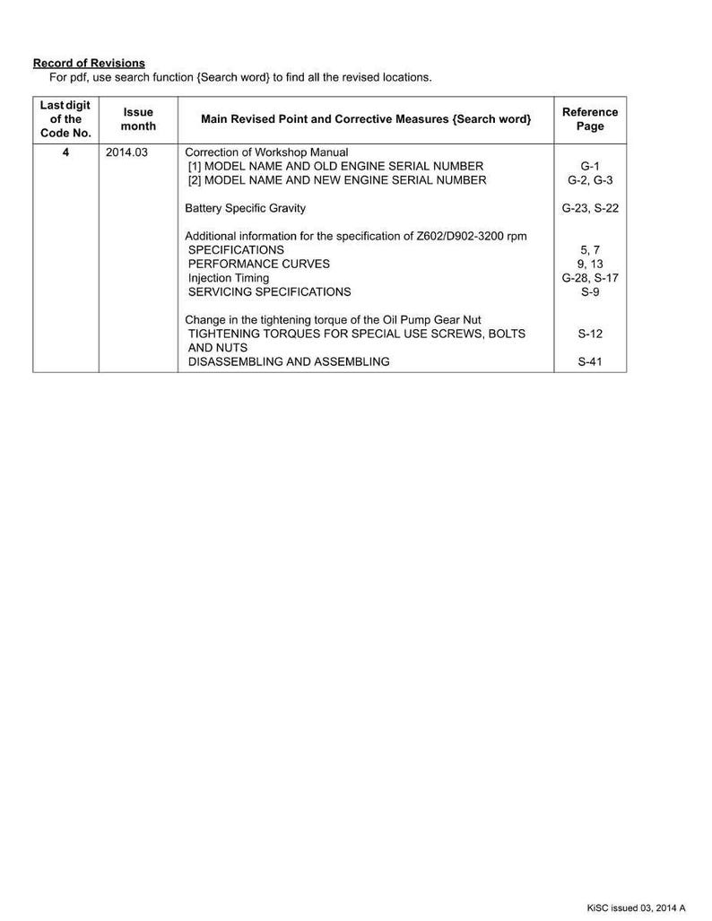 Kubota Sm e3b dieselmotor Verkstadshandbok PDF | Service och reparation | Direkt nedladdning bild 3