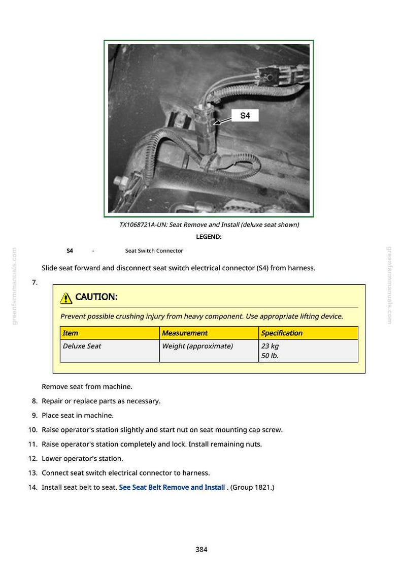 John Deere 326D, 328D, 329D, 332D, 333D Kompaktlastare Reparationsmanual Pdf | Serviceverkstad | Direktnedladdning bild 7