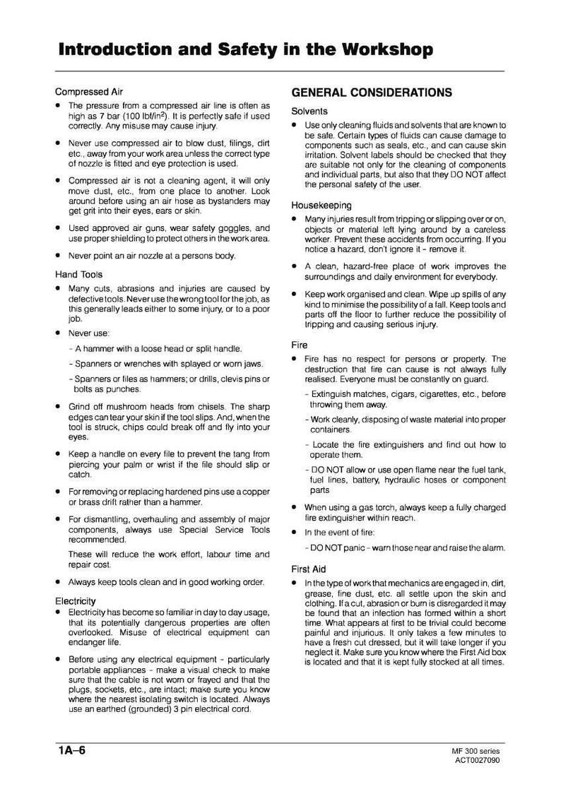 Manual de Serviço do Trator Massey Ferguson 345 350 355 360 375 385 em PDF | Reparo de Oficina | Download Imediato imagem 11