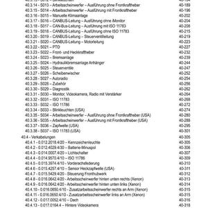 May include: A detailed table of contents in German, listing various components and systems with corresponding page numbers. Includes sections on lighting, CANBUS lines, and electrical components. The document is a technical manual.
