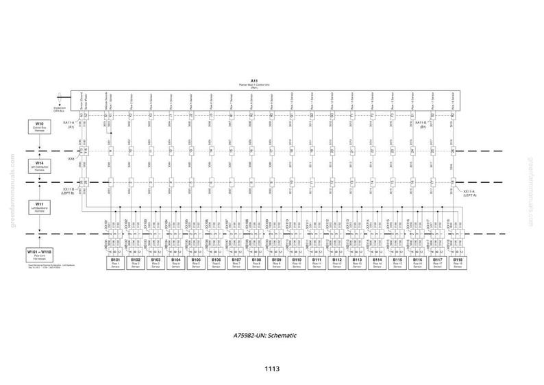 Puede incluir: Un diagrama esquem&aacute;tico detallado sobre un fondo blanco, que muestra una compleja red de l&iacute;neas, cuadros y etiquetas. El diagrama incluye texto como "A75982-UN: Schematic" y "1113".