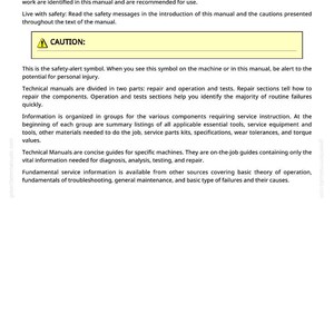 Pu&ograve; includere: Una pagina di un manuale tecnico con il titolo "Prefazione". Il testo descrive lo scopo del manuale, le precauzioni di sicurezza e l'organizzazione. &Egrave; visibile un riquadro giallo con la parola "ATTENZIONE" e un simbolo di avviso di sicurezza.