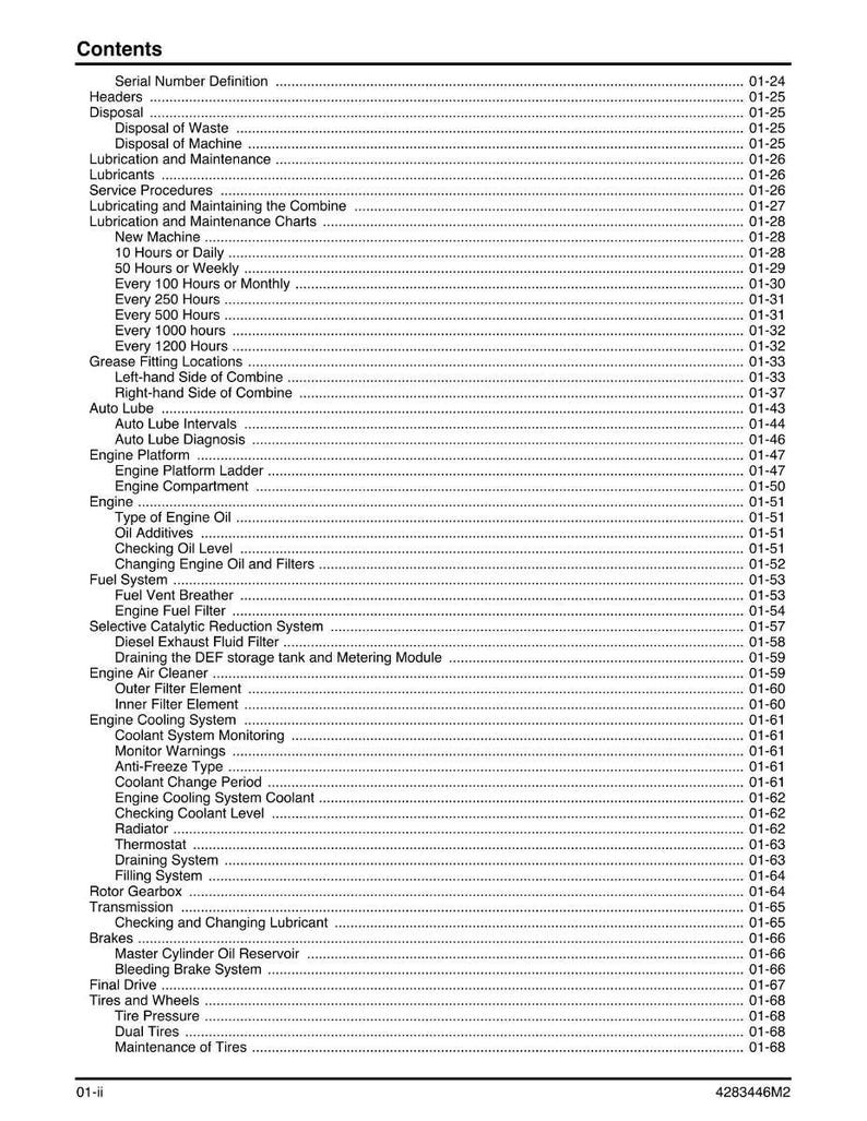 Massey Ferguson 9520 9530 rotortröska Servicemanual PDF | Verkstadsreparation | Direktnedladdning bild 5
