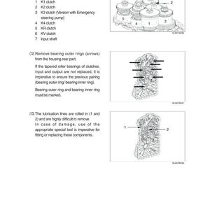 May include: Diagram of mechanical components, including clutches and an input shaft, with labels and arrows. The image is a technical illustration with detailed views of the parts and assembly instructions.