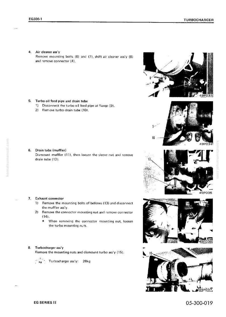 Komatsu EG-serie II motor servicehandbok reparation verkstad PDF bild 9